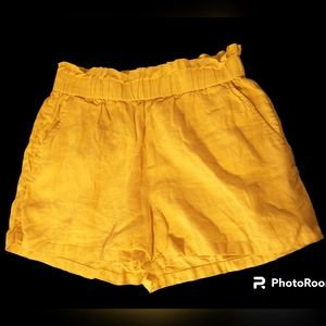 C%C California Linen Paper-Bag High Waist Rise Stretchy Shorts Size M